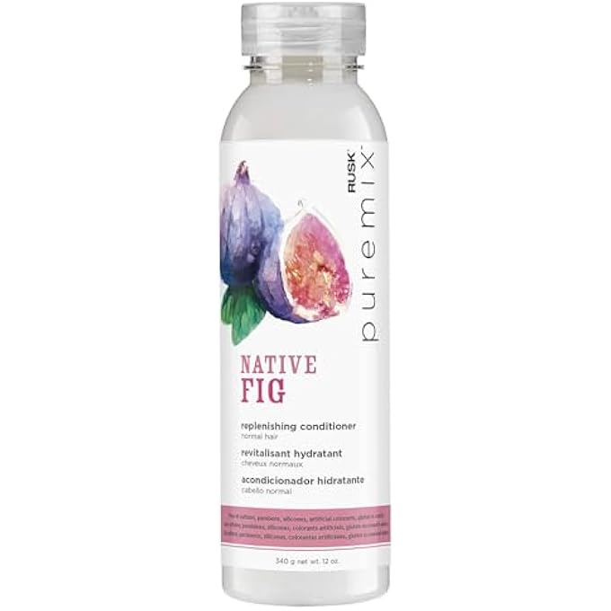 Rusk PUREMIX NATIVE FIG REPLENISHING CONDITIONER FOR NORMAL HAIR, 12 OZ, DETANGLES AND RESTORES HAIR'S MOISTURE LEVELS WHILE ELIMINATING FRIZZ WITHOUT WEIGHING HAIR DOWN - Image 1